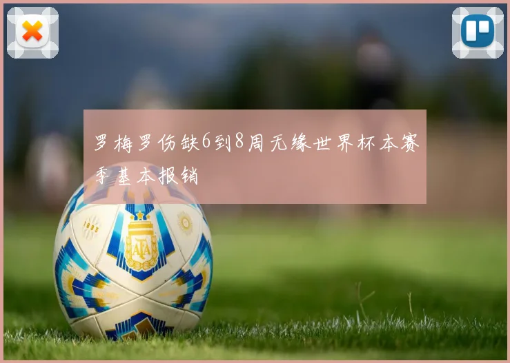 罗梅罗伤缺6到8周无缘世界杯本赛季基本报销